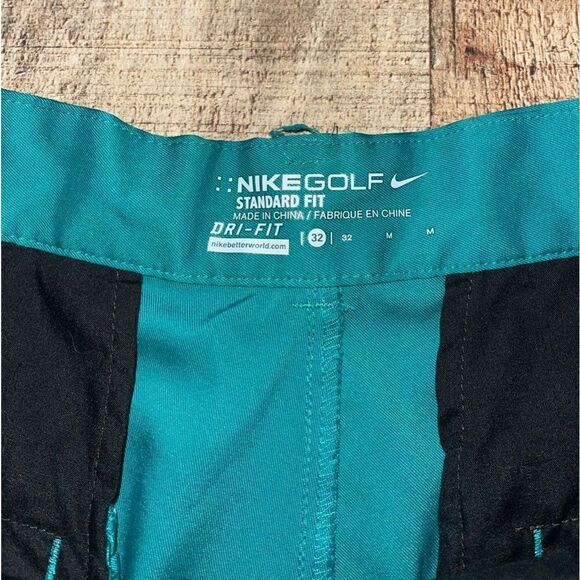 Mens Nike Dri-Fit Standard Fit Golf Shorts Green - Picture 7 of 11